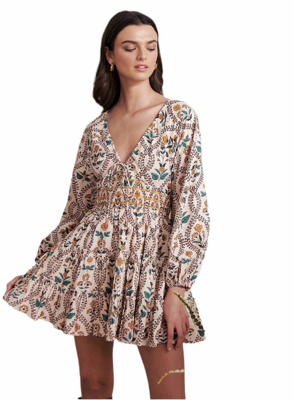NEW SAYLOR gale long sleeve mini dress in multi
